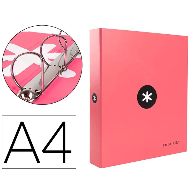 CARPETA 4 ANILLAS 40 MM MIXTAS LIDERPAPEL ANTARTIK A4 FORRADA COLOR...