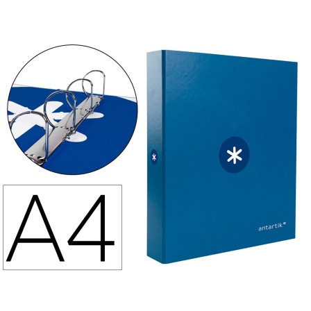 CARPETA 4 ANILLAS 40 MM MIXTAS LIDERPAPEL ANTARTIK A4 FORRADA COLOR...