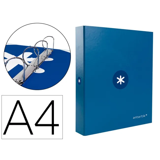 CARPETA 4 ANILLAS 40 MM MIXTAS LIDERPAPEL ANTARTIK A4 FORRADA COLOR...