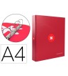 CARPETA 4 ANILLAS 40 MM MIXTAS LIDERPAPEL ANTARTIK A4 FORRADA COLOR...