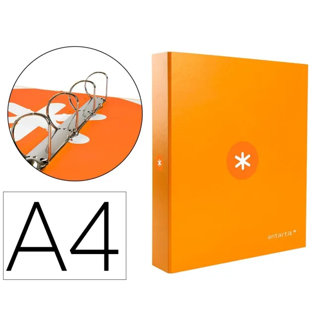 CARPETA 4 ANILLAS 40 MM MIXTAS LIDERPAPEL ANTARTIK A4 FORRADA COLOR...