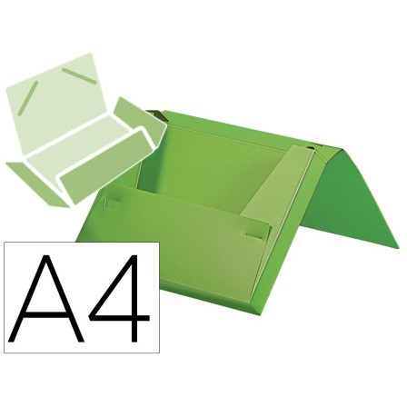 CARPETA LIDERPAPEL PORTADOCUMENTOS GOMAS POLIPROPILENO DIN A4 VERDE...