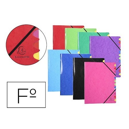 CARPETA CLASIFICADORA EXACOMPTA IDERAMA 12 DEPARTAMENTOS FOLIO GOMA...