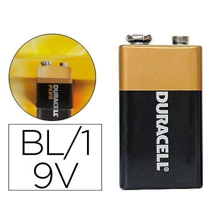 PILA DURACELL ALCALINA PLUS 9 VOLT BLISTER CON 1 PILA