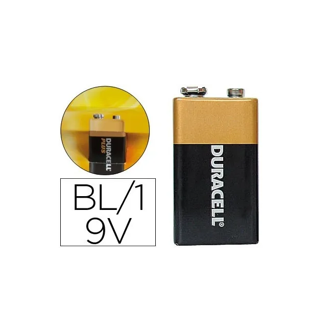 PILA DURACELL ALCALINA PLUS 9 VOLT BLISTER CON 1 PILA