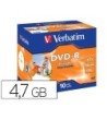 DVD-R VERBATIM IMPRIMIBLE CAPACIDAD 4.7GB VELOCIDAD 16X 120 MIN PAC...