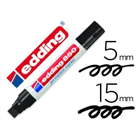 ROTULADOR EDDING MARCADOR PERMANENTE 850 NEGRO PUNTA BISELADA 5-15 MM