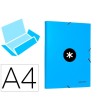CARPETA LIDERPAPEL ANTARTIK GOMAS A4 3 SOLAPAS CARTON FORRADO COLOR...