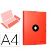 CARPETA LIDERPAPEL ANTARTIK GOMAS A4 3 SOLAPAS CARTON FORRADO COLOR...
