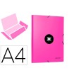 CARPETA LIDERPAPEL ANTARTIK GOMAS A4 3 SOLAPAS CARTON FORRADO COLOR...