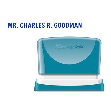 SELLO X-STAMPER QUIX PERSONALIZABLE COLOR AZUL MEDIDAS 4X60 MM Q-05