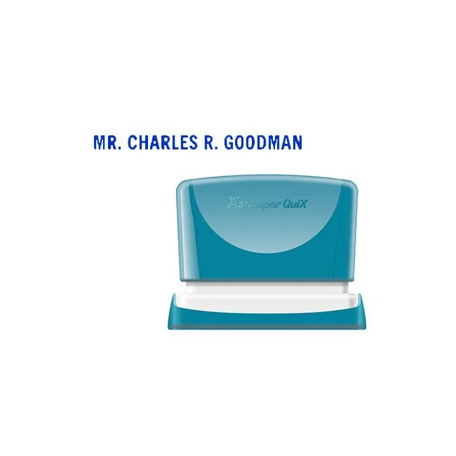 SELLO X-STAMPER QUIX PERSONALIZABLE COLOR AZUL MEDIDAS 4X60 MM Q-05