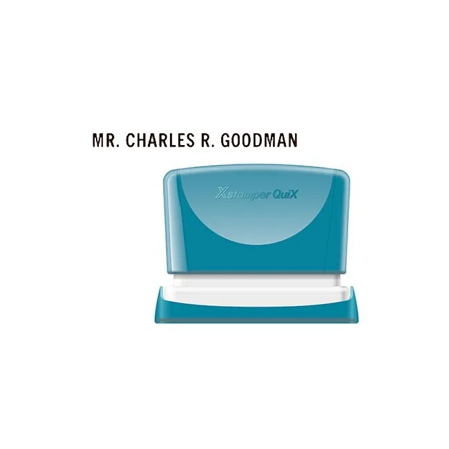 SELLO X-STAMPER QUIX PERSONALIZABLE COLOR NEGRO MEDIDAS 4X60 MM Q-05