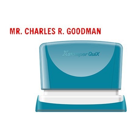 SELLO X-STAMPER QUIX PERSONALIZABLE COLOR ROJO MEDIDAS 4X60 MM Q-05