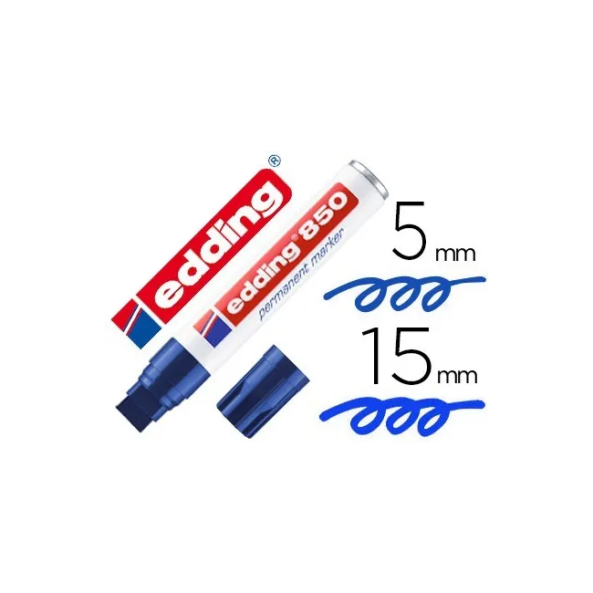 ROTULADOR EDDING MARCADOR PERMANENTE 850 AZUL PUNTA BISELADA 5-15 M...