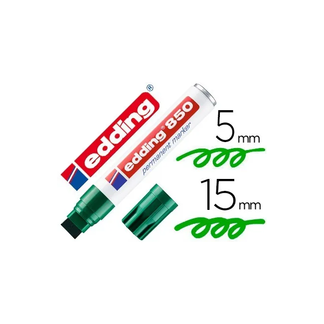 ROTULADOR EDDING MARCADOR PERMANENTE 850 VERDE PUNTA BISELADA 5-15 ...