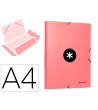 CARPETA LIDERPAPEL ANTARTIK GOMAS A4 3 SOLAPAS CARTON FORRADO COLOR...