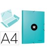 CARPETA LIDERPAPEL ANTARTIK GOMAS A4 3 SOLAPAS CARTON FORRADO COLOR...