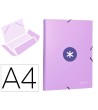 CARPETA LIDERPAPEL ANTARTIK GOMAS A4 3 SOLAPAS CARTON FORRADO COLOR...