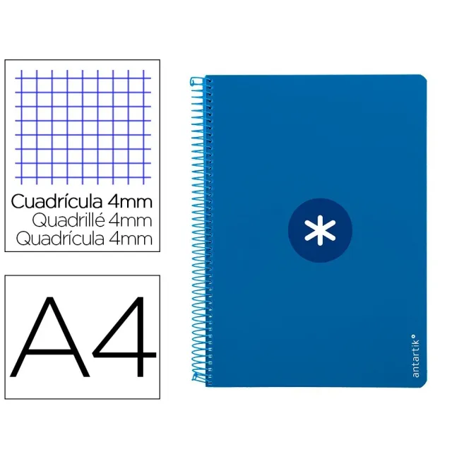 CUADERNO ESPIRAL LIDERPAPEL A4 ANTARTIK TAPA DURA 80H 100GR CUADRO ...