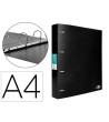 CARPETA LIDERPAPEL 4 ANILLAS 40 MM MIXTAS POLIPROPILENO DIN A4 NEGR...
