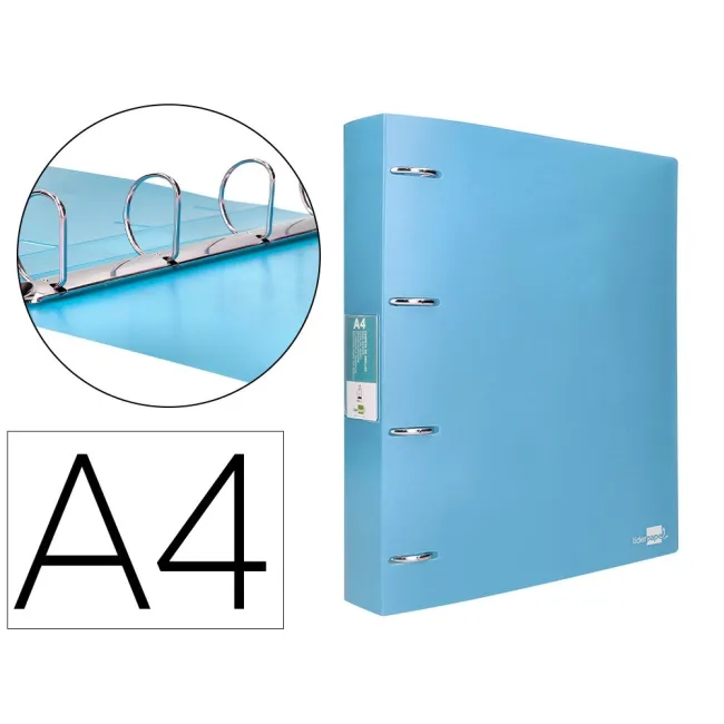 CARPETA LIDERPAPEL 4 ANILLAS MIXTAS 40 MM POLIPROPILENO DIN A4 CELE...