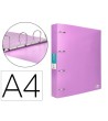 CARPETA LIDERPAPEL 4 ANILLAS MIXTAS 40 MM POLIPROPILENO DIN A4 LAVA...