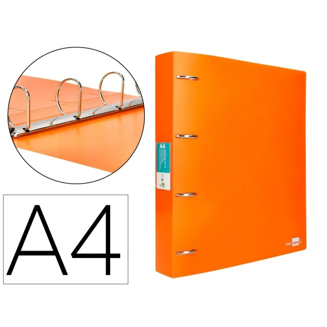CARPETA LIDERPAPEL 4 ANILLAS MIXTAS 40 MM POLIPROPILENO DIN A4 NARA...