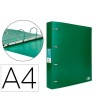 CARPETA LIDERPAPEL 4 ANILLAS MIXTAS 40 MM POLIPROPILENO DIN A4 VERD...