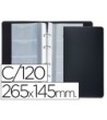 TARJETERO LIDERPAPEL 4 ANILLAS15 FUNDAS DE 4 DEPARTAMENTOS 265X145 MM
