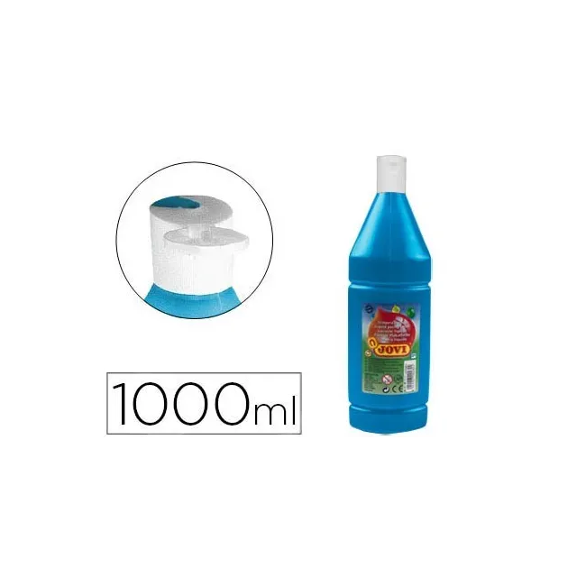 TEMPERA LIQUIDA JOVI ESCOLAR 1000 ML AZUL CYAN