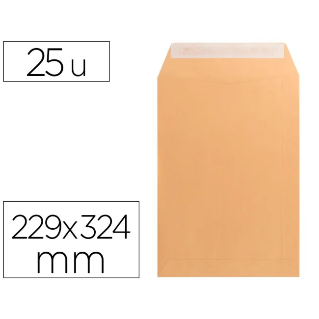 SOBRE LIDERPAPEL BOLSA N 7 KRAFT DIN C4 229X324 MM TIRA DE SILICONA...
