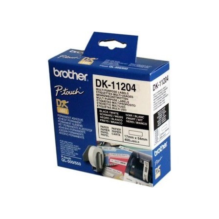 ETIQUETA ADHESIVA BROTHER DK11204 -TAMAÑO 17X54 MM PARA IMPRESORAS ...
