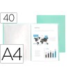 CARPETA LIDERPAPEL ESCAPARATE 40 FUNDAS POLIPROPILENO DIN A4 VERDE ...