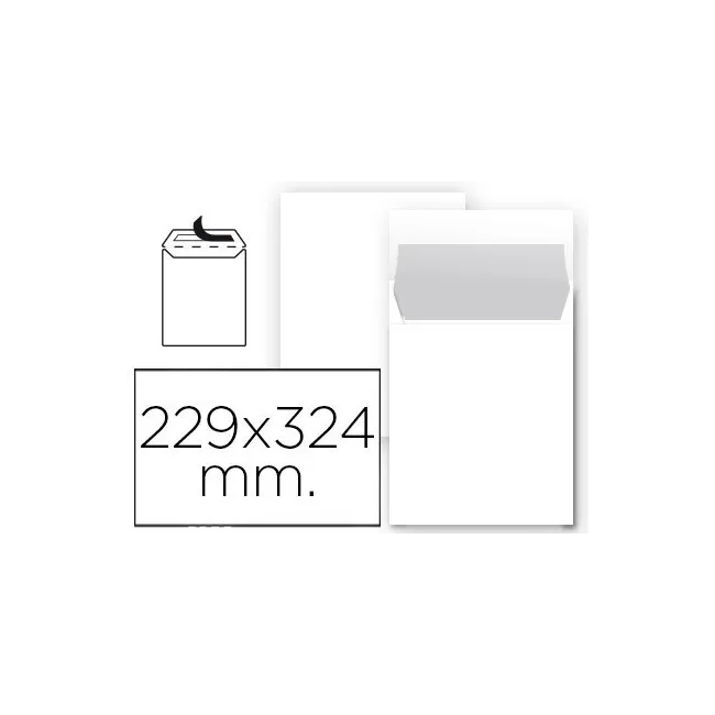 SOBRE LIDERPAPEL BOLSA N 8 BLANCO DIN 229X324 MM TIRA DE SILICONA P...