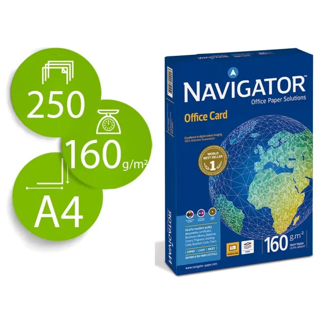 PAPEL FOTOCOPIADORA NAVIGATOR DIN A4 160 GRAMOS PAPEL MULTIUSO INK-...