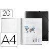 CARPETA LIDERPAPEL ESCAPARATE CON ESPIRAL 20 FUNDAS POLIPROPILENO D...