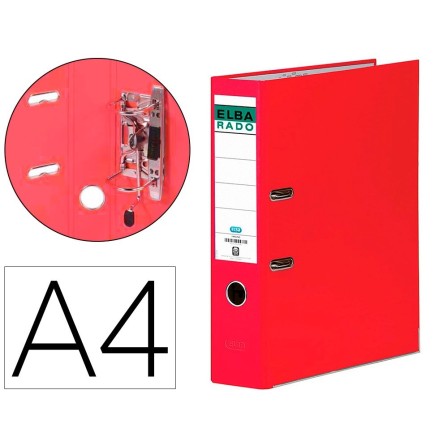 ARCHIVADOR DE PALANCA ELBA CHIC CARTON FORRADO PVC CON RADO DIN A4 ...