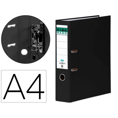 ARCHIVADOR DE PALANCA ELBA CHIC CARTON FORRADO PVC CON RADO DIN A4 ...