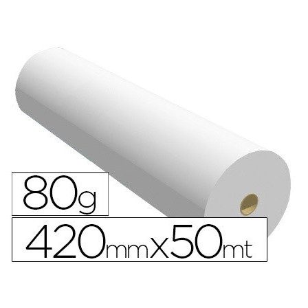PAPEL REPROGRAFIA PARA PLOTTER NAVIGATOR 420MMX50MT 80GR IMPRESION ...