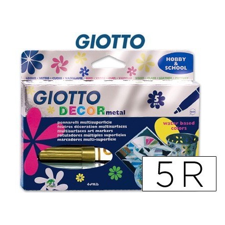 ROTULADOR GIOTTO DECOR METAL CAJA DE 5 ROTULADORES