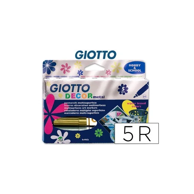 ROTULADOR GIOTTO DECOR METAL CAJA DE 5 ROTULADORES