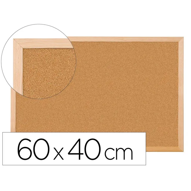 PIZARRA CORCHO Q-CONNECT 60X40 CM MARCO DE MADERA