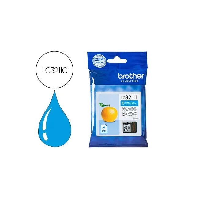 INK-JET BROTHER LC3211C DCP-J572 / DCP-J772 / DCP-J774 / MFC-J890 /...