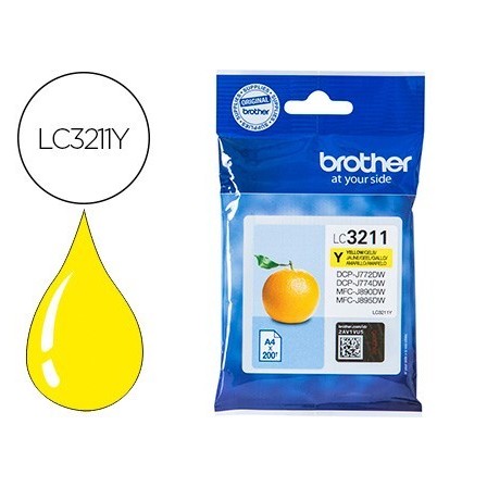 INK-JET BROTHER LC3211Y DCP-J572 / DCP-J772 / DCP-J774 / MFC-J890 /...