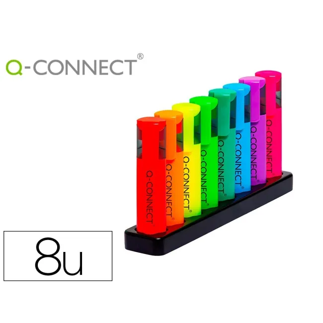 ROTULADOR Q-CONNECT FLUORESCENTE NEON PUNTA BISELADA ESTUCHE DE SOB...