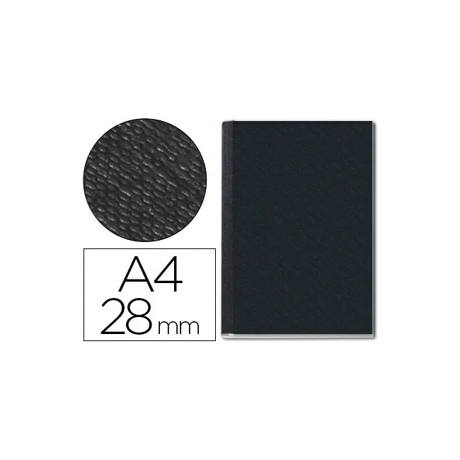 TAPA DE ENCUADERNACION CHANNEL RIGIDA 73970095 NEGRO LOMO 28 MM CAP...