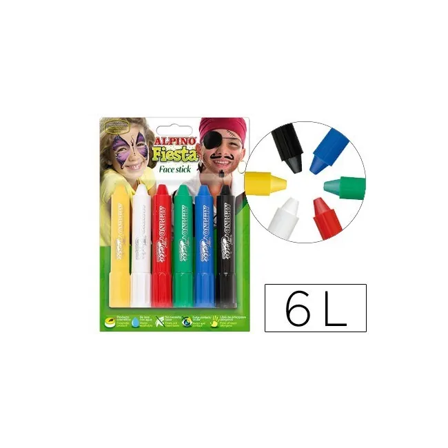 BARRA MAQUILLAJE ALPINO FACE STICK 6 COLORES SURTIDOS