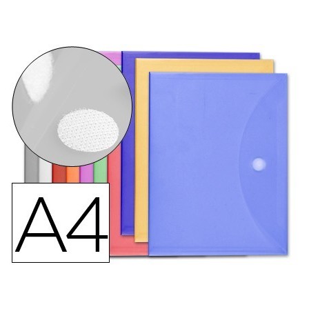 CARPETA LIDERPAPEL DOSSIER A4 CIERRE DE VELCRO COLORES SURTIDOS PAC...