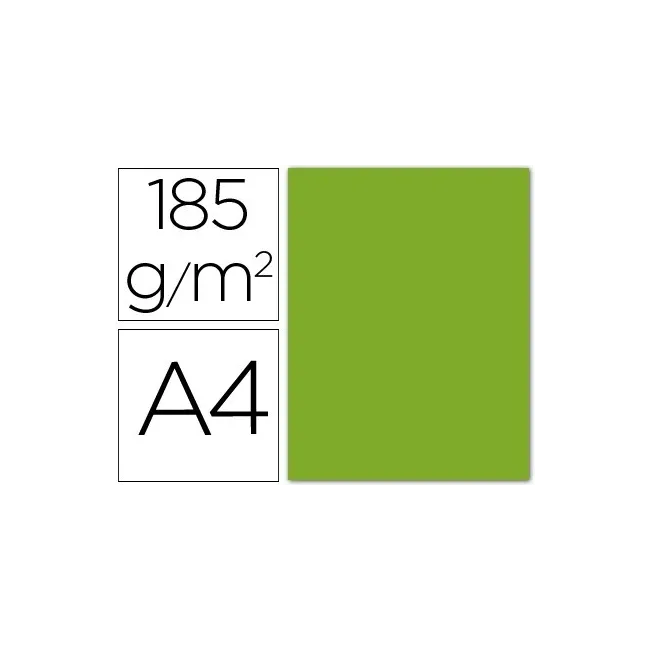 CARTULINA GUARRO DIN A4 VERDE MANZANA 185 GR PAQUETE 50 H